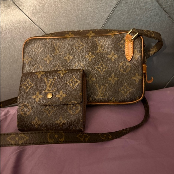 Louis Vuitton Pochette Marly Bandouliere Bag Monogram Canvas Set